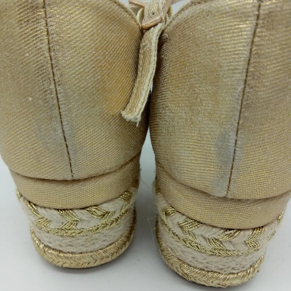Bamboo Infinity Knot Metallic Platform Espadrille - Picture 9 of 13
